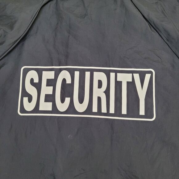 Vintage Security Guard Snap Jacket XL 26x28 Baggy Nylon USA - Picture 5 of 12